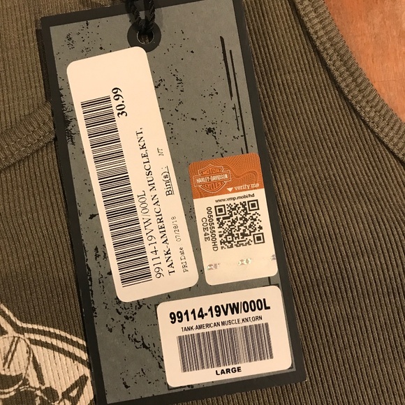 HARLEY-DAVIDSON NWT WOMEN’S AMERICAN MUSCLE LARGE TANK - Picture 5 of 6